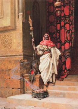 Árabe Painting - guardia de incienso Ludwig Deutsch Orientalismo Árabe